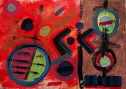 1960's Amazing Colors Abstract Signed Painting