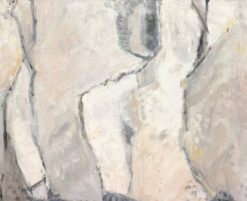 Shades of Pink, French Expressionist Abstract Oil Painting