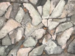 Superb French Original Abstract Painting Rocks from Roscoff 2005