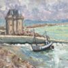 French Impressionist Oil Painting of View of the Vauban Tower, Camaret-sur-Mer