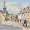 French Impressionist Oil Painting of a of Village de Lizio, Morbihan