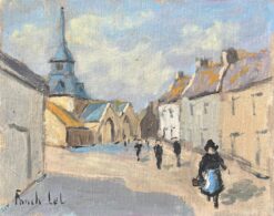 French Impressionist Oil Painting of a of Village de Lizio, Morbihan