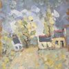 French Impressionist Oil Painting of Village in Breton Countryside