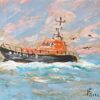 French Impressionist Oil Painting of SAR Ship at Sea