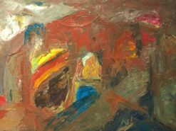 Original British Expressionist Abstract Oil Painting Undiscovered Artist
