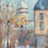 French Impressionist Oil Painting of Montmartre with a View of Sacré-Cœur