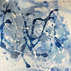 Blue Explosion Acrylic Abstract British Painting