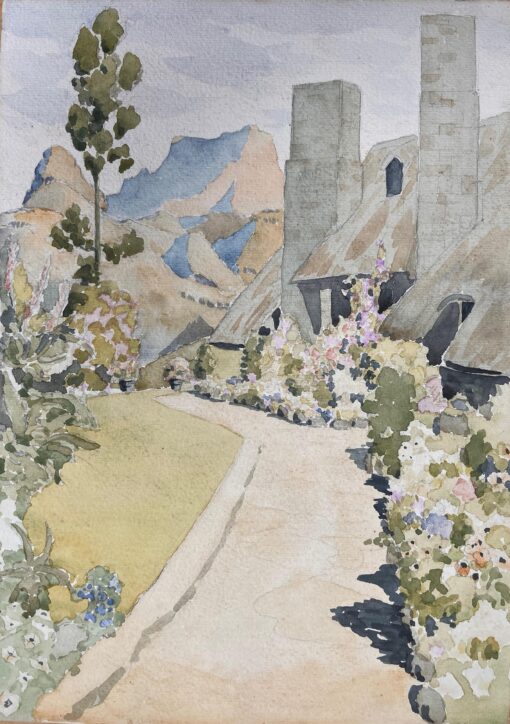 Finely Detailed British Watercolor Topographical of National Park
