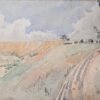 Finely Detailed British Watercolor Topographical of Rye, Sussex