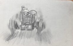Bugatti Type 57S Atalante Concept Pencil Illustration