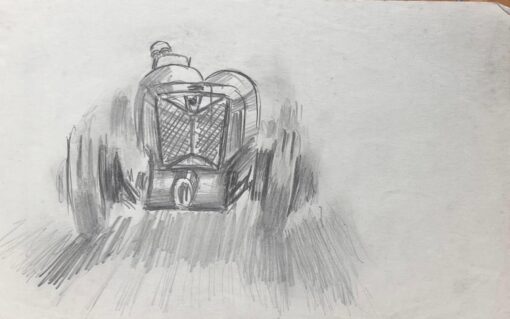 Bugatti Type 57S Atalante Concept Pencil Illustration
