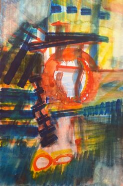 French Expressionist Abstract Original Painting Artists Studio Provenance