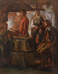 A Marshal in his forge Large Oil Painting on Canvas by Louvre Copyist
