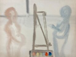 GENEVIEVE ZONDERVAN (1922-2013) FRENCH OIL PAINTING - Artists At Work