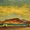 Maurice Mazeilie - French Oil Landscape - Figures Down By The Beach