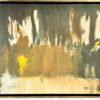 Huge French Abstract Painting Brown Beige Yellow Ochre colors, signed