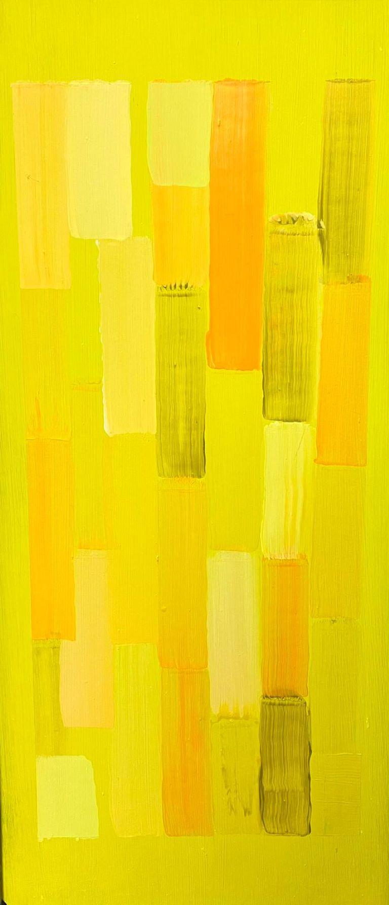 Abstract Geometric Cubist British Painting Abstract Shapes Yellow Shapes