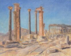 Palmyra Ancient Ruins Syria Landscape Original Oil Painting