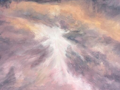 Purple Storm Abstract Contemporary British Modernist Oil Painting