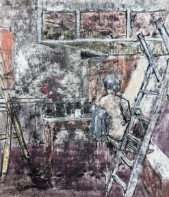 1900-1999 British Modernist Painting Boys Messy Gaming Room