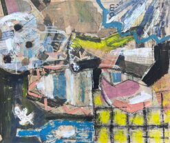 1900-1999 British Modernist Oil Painting Light Colour Mixed Media Abstract