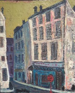 Rouen Street Scene Thickly Painted 1900-1999 French Signed Oil Painting