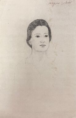 Elegant Portrait of Young Lady Paris School Mid 1900-1999 Listed Artist