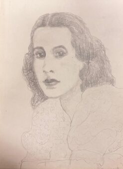 Elegant Portrait of Young Lady Paris School Mid 1900-1999 Listed Artist