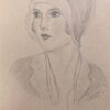 Elegant Portrait of Young Lady Paris School Mid 1900-1999 Listed Artist