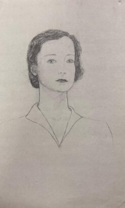 Elegant Portrait of Young Lady Paris School Mid 1900-1999 Listed Artist