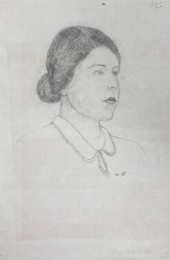 Elegant Portrait of Young Lady Paris School Mid 1900-1999 Listed Artist
