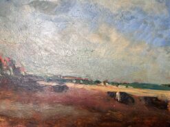 French Impressionist Oil Landscape Muddy Sea Scape