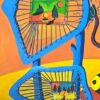 Contemporary British Abstract Original Painting Fantasy Web Screen Landscape