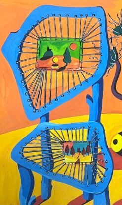 Contemporary British Abstract Original Painting Fantasy Web Screen Landscape