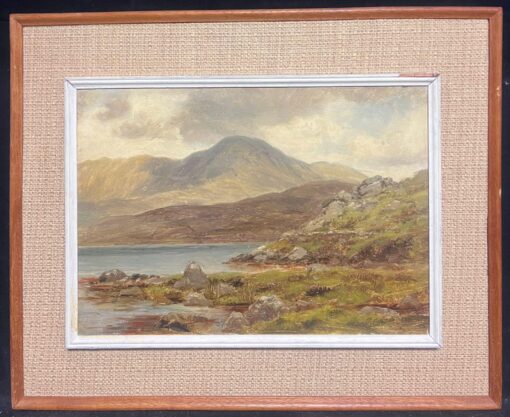 Killary Bay Leenane Connemara Ireland Antique Oil Painting Lake Landscape