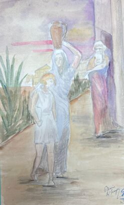 1930's French Impressionist Figures Carrying Water Jugs On Their Heads