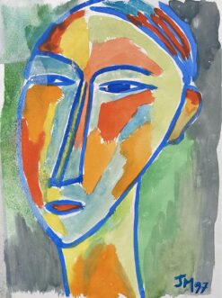 JEAN MARC (1949-2019) 1900-1999 FRENCH MODERNIST PAINTING - PORTRAIT OF FACE
