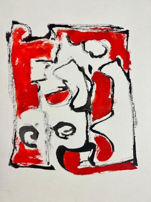 French Expressionist Abstract Original Painting Artists Studio Provenance