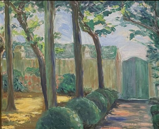 1930's Vintage French Oil, The Provencal Country House & Gardens