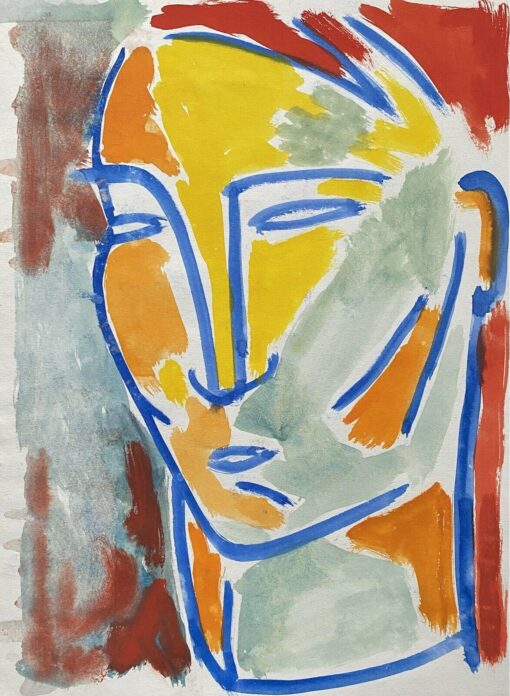 JEAN MARC (1949-2019) 1900-1999 FRENCH MODERNIST PAINTING - PORTRAIT OF FACE