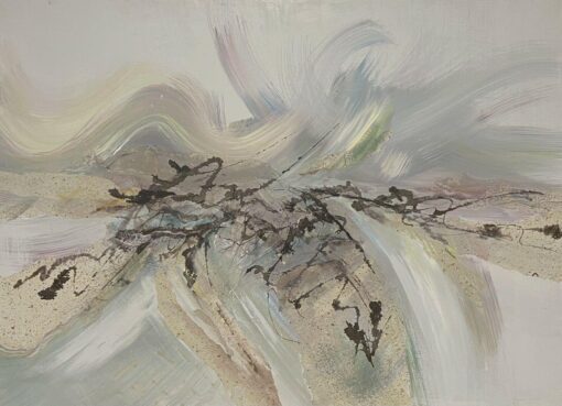 Huge French Abstract Fusion of Colors Painting