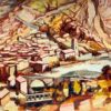 Huge French Post-Impressionist Signed Oil Southern France Catalan Landscape