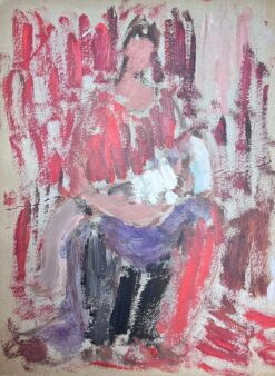 1900-1999 German Modernist Oil Painting - Mother and Child