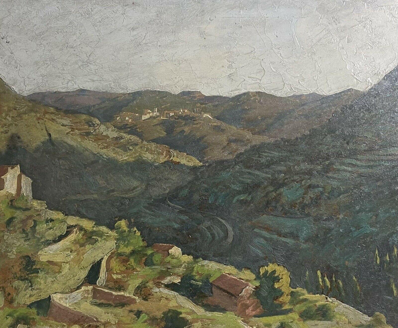 Paul BRET (1902-1956) Large Impressionist Oil Greek Landscape Atmospheric