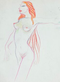JEAN MARC (1949-2019) 1900-1999 FRENCH MODERNIST PAINTING - Nude woman