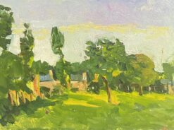 MAURICE MAZEILIE - FRENCH IMPRESSIONIST OIL - HAZY SUMMER GREEN MEADOW PASTURES