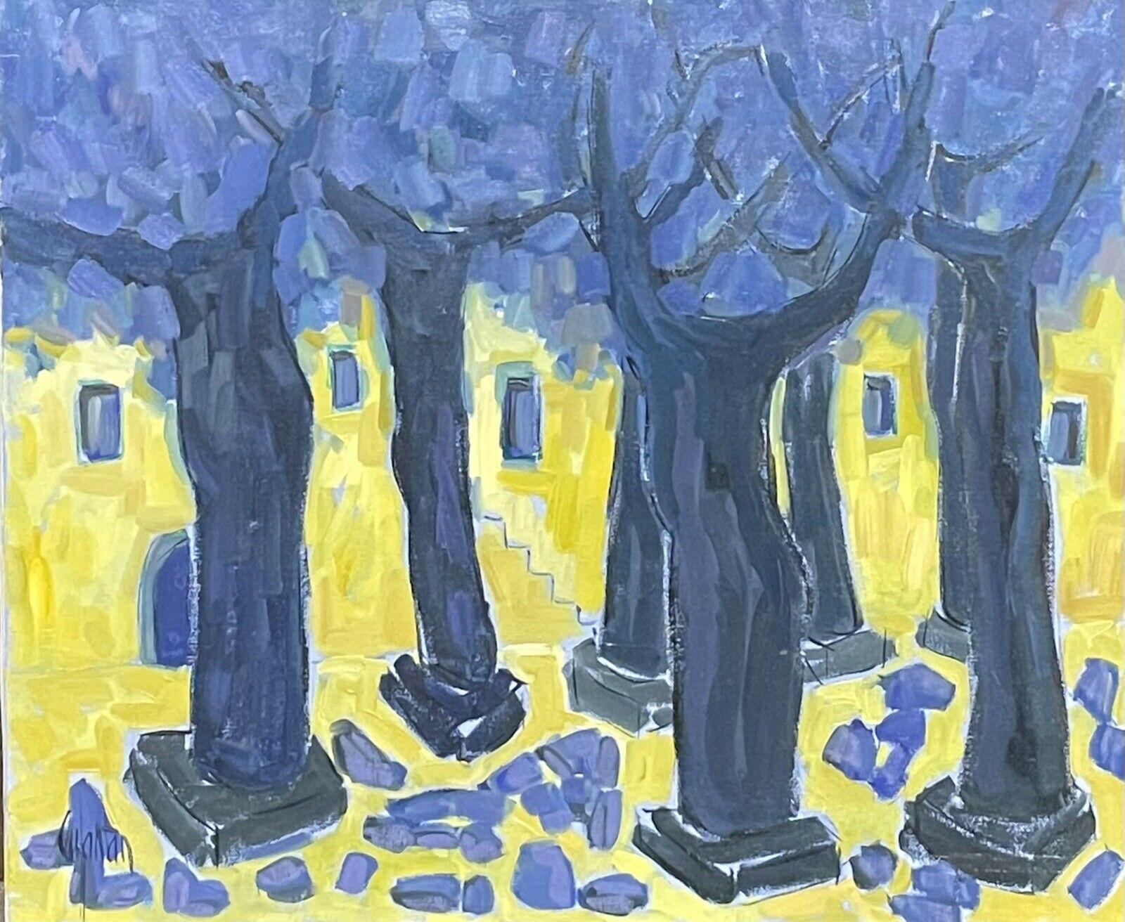 DIDIER CARFANTAN - FRENCH MODERNIST OIL PAINTING - UNE PLACE EN PROVENCE 1990'S