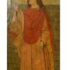 1800-1899 CONTINENTAL SCHOOL OIL PAINTING WOOD PANEL STUDY OF A SAINT