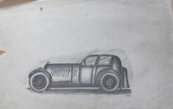 Mercedes-Benz 540K Special Roadster Concept Pencil Drawing