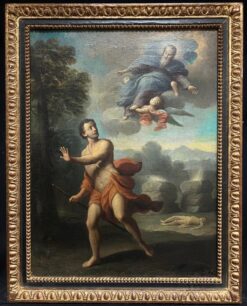 French 1700 - 1799 Baroque Period Old Master Oil Painting Archery Figure